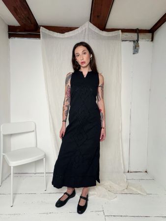 Black sleeveless dress, Impulse, size S, good condition