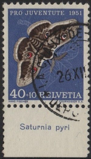 40 Rp. Nachtpfauenauge mit TAB (Saturnia pyri) (Gebraucht) in Eglisau ...