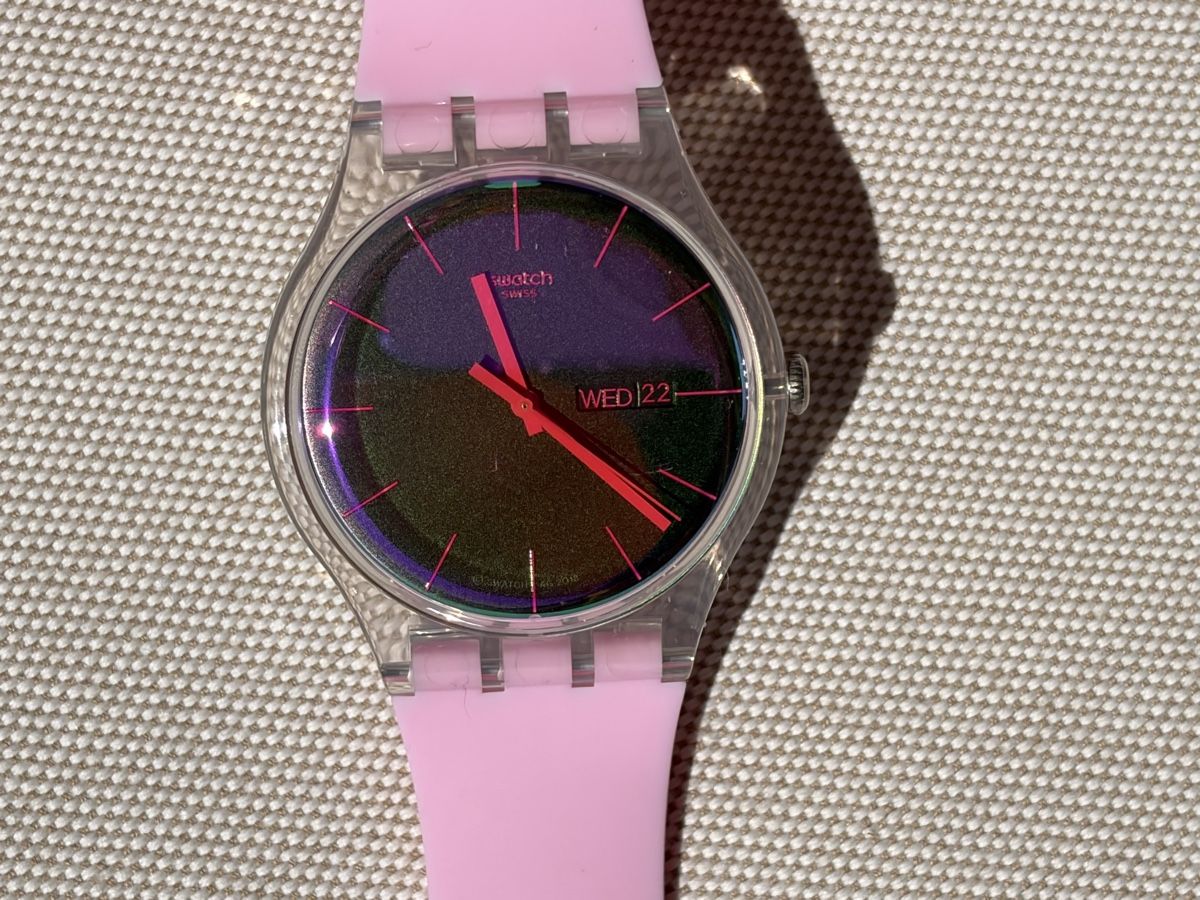 Swatch Uhren: Swatch New Gent, rosa – Gebraucht aus Möhlin von seerose6
