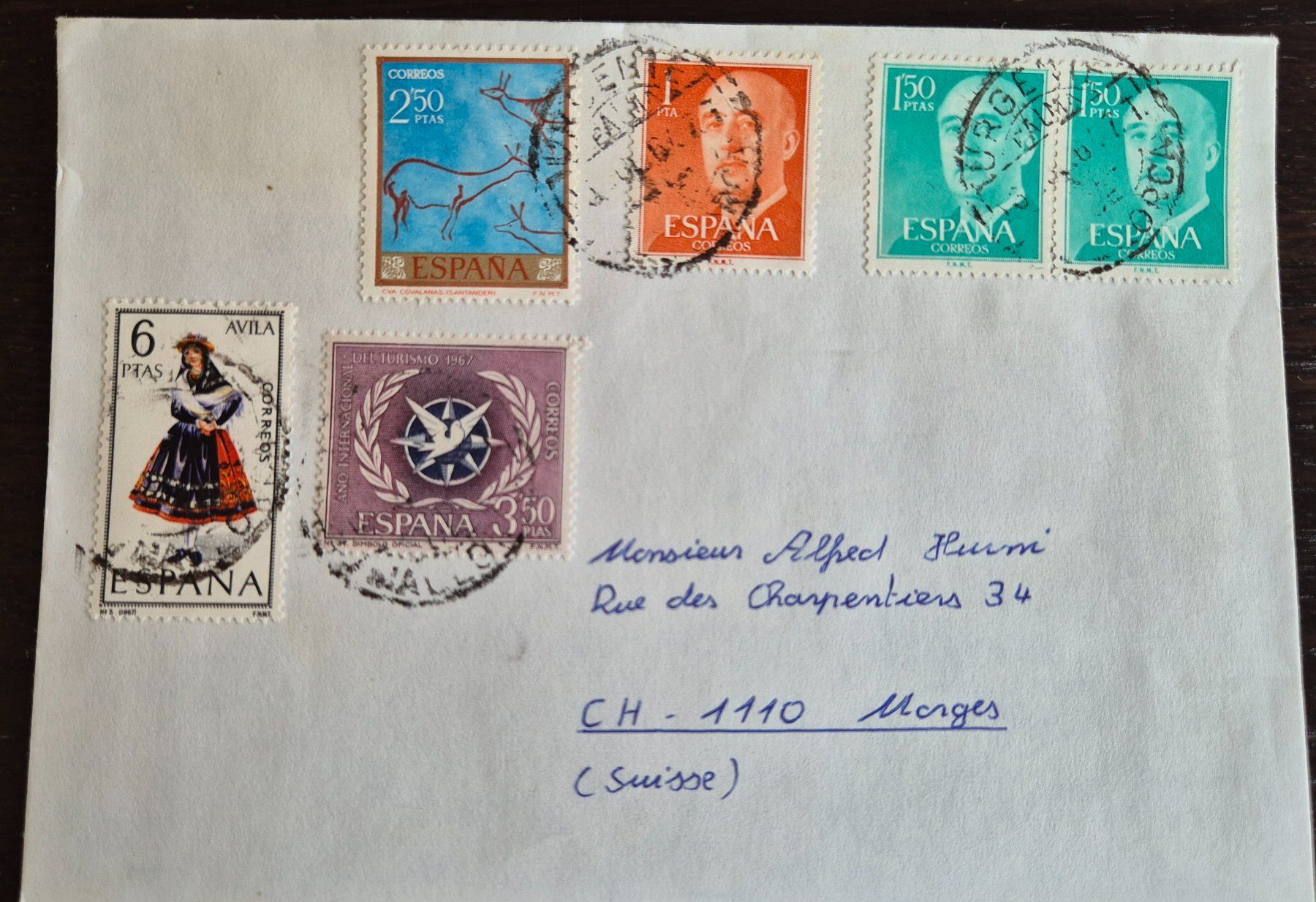 Alle Briefmarken: 3 Briefe Spanien – Gebraucht aus Buus von papillon098 4