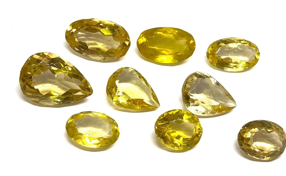 Promo 9x Citrines (Quartz lemon) 100 29 ct Valeur 1 #39 600 Fr (Neuf