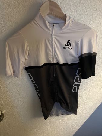 Radtrikot Odlo weiss schwarz Grösse S guter Zustand