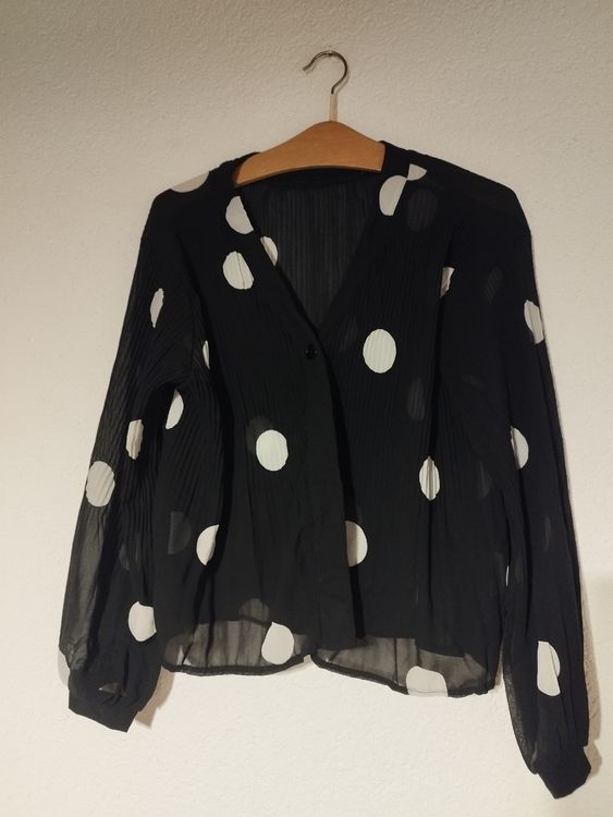 Bluse Schwarz Mit Weissen Punkten