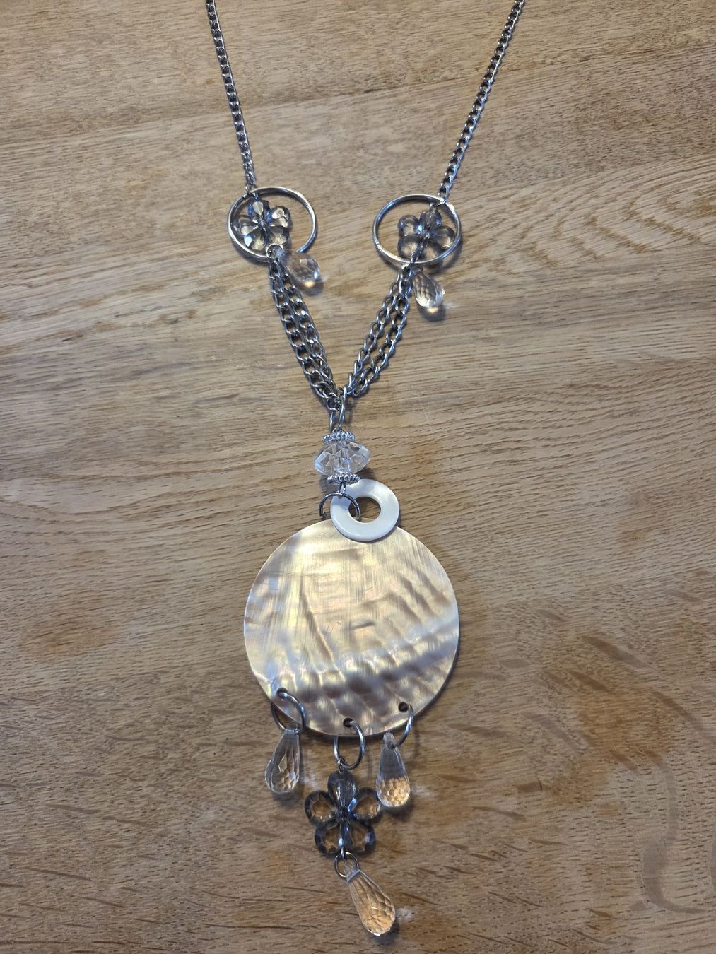 Catenine: Collier avec pendentif disque, couleur argent – Usato da Ste-Croix venduto da jaune78 1