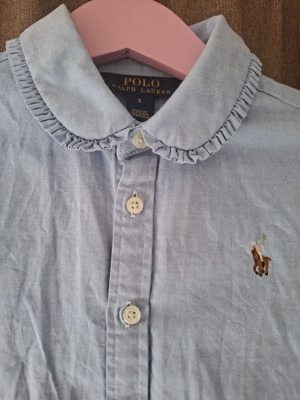 Ralph Lauren Camicette, T-shirt & Top: Polo Ralph Lauren Bluse, Grösse 5, Hellblau – Usato da Rotkreuz venduto da PrelovedPicks 1