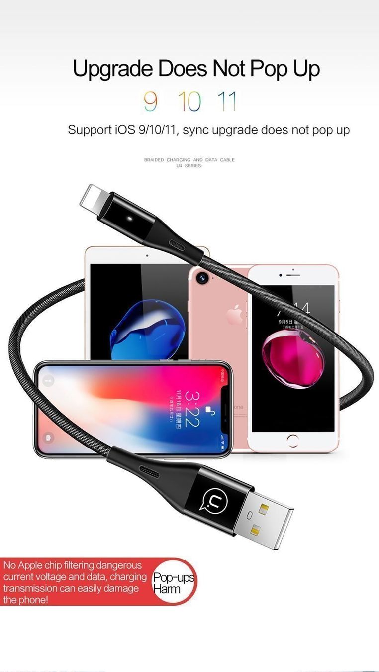 Cavi: USAMS Lightning USB Kabel iPhone 1.2m – Nuovo (secondo la descrizione) da Zürich venduto da shop-247 6