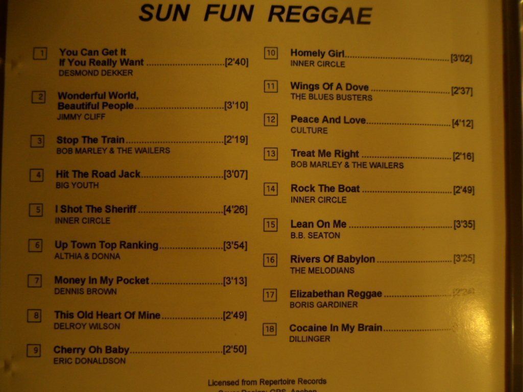 CDs: REGGAE  *  Sun Fun Reggae – Gebraucht aus Langnau i. E. von mar_hw58 1