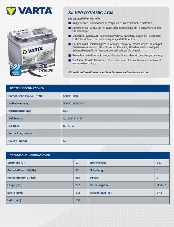 Varta Akkus & Batterien: Varta Bleiakku 60Ah – Gebraucht aus Friltschen von Haladr 1