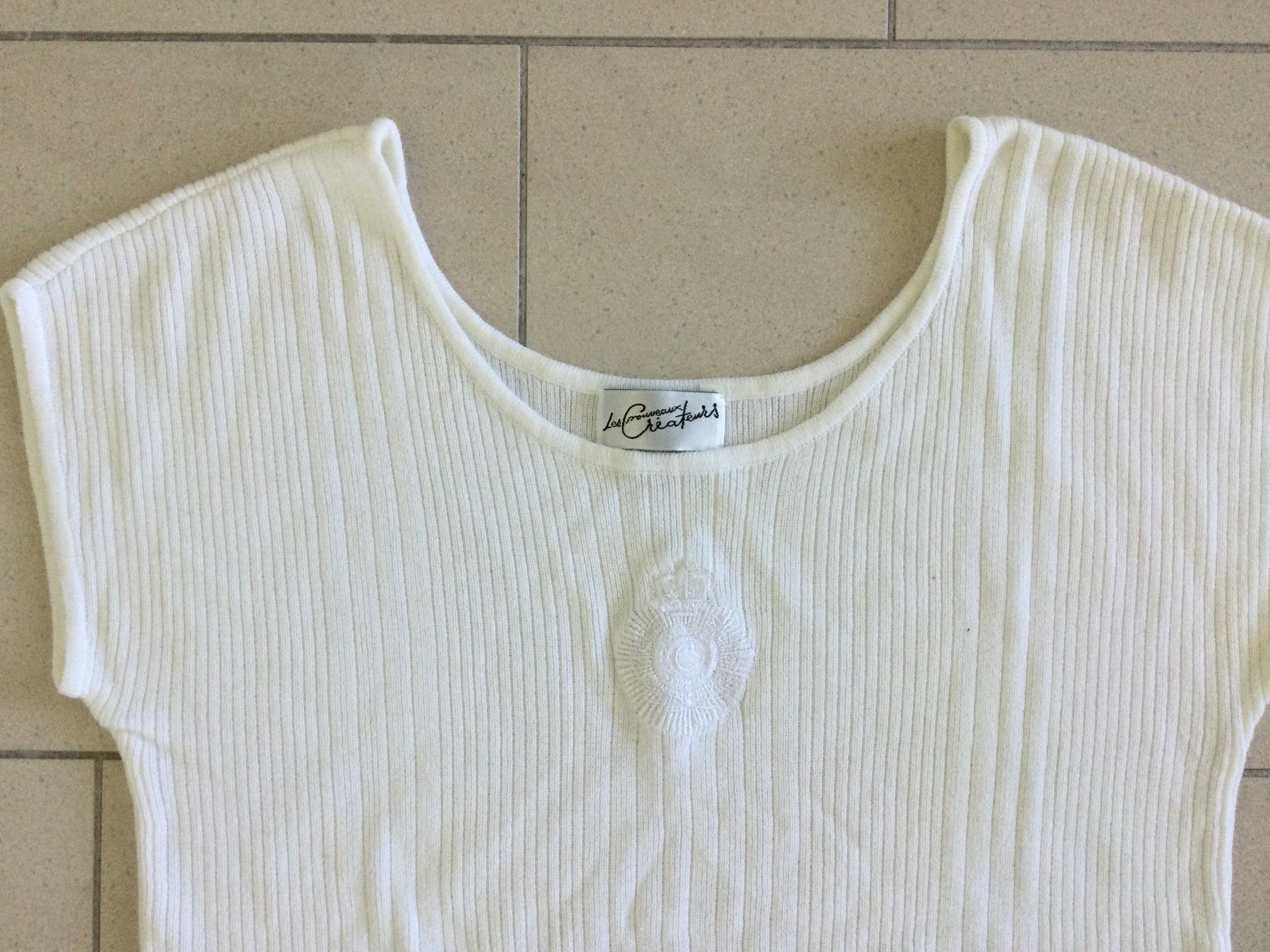 Maglioni & Felpe: Sommerliches Strickpullover Rippenstrick Weiss, Grösse 40 – Usato da Zug venduto da ang_rxx5 4