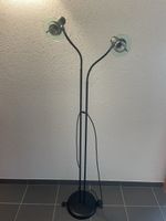 Stehlampe mit zwei Spots, Metall, H ca. 180cm, gebraucht
