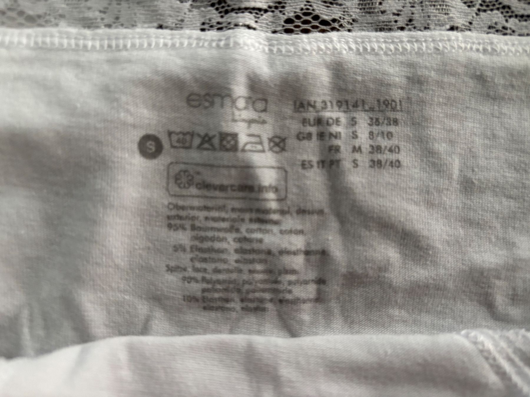 Altra biancheria intima: 2 Stück esmara Slips weiss mit Spitze - Grösse S – Usato da Kleinandelfingen venduto da Baba23 1