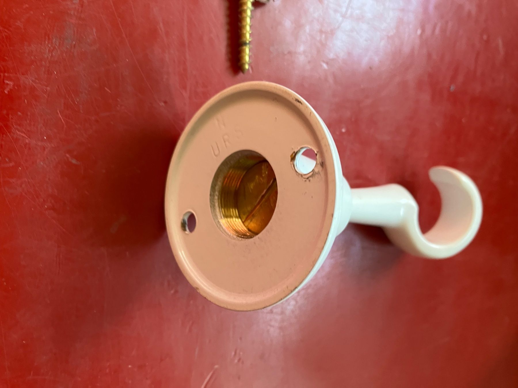Supporti a parete: Metall-Brausehalter aus Metall, weiss – Usato da Rüegsauschachen venduto da limek 2