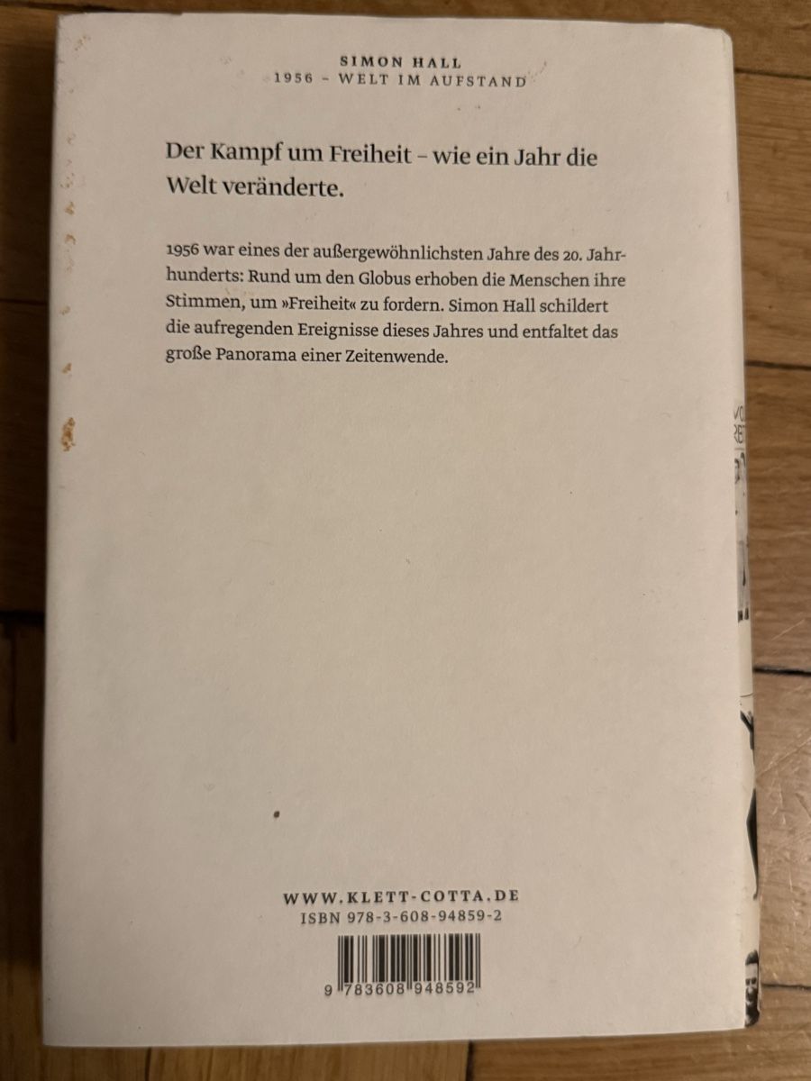 Bücher: Simon Hall - 1956: Welt im Aufstand - Buch – Gebraucht aus Basel von zukk_ 1