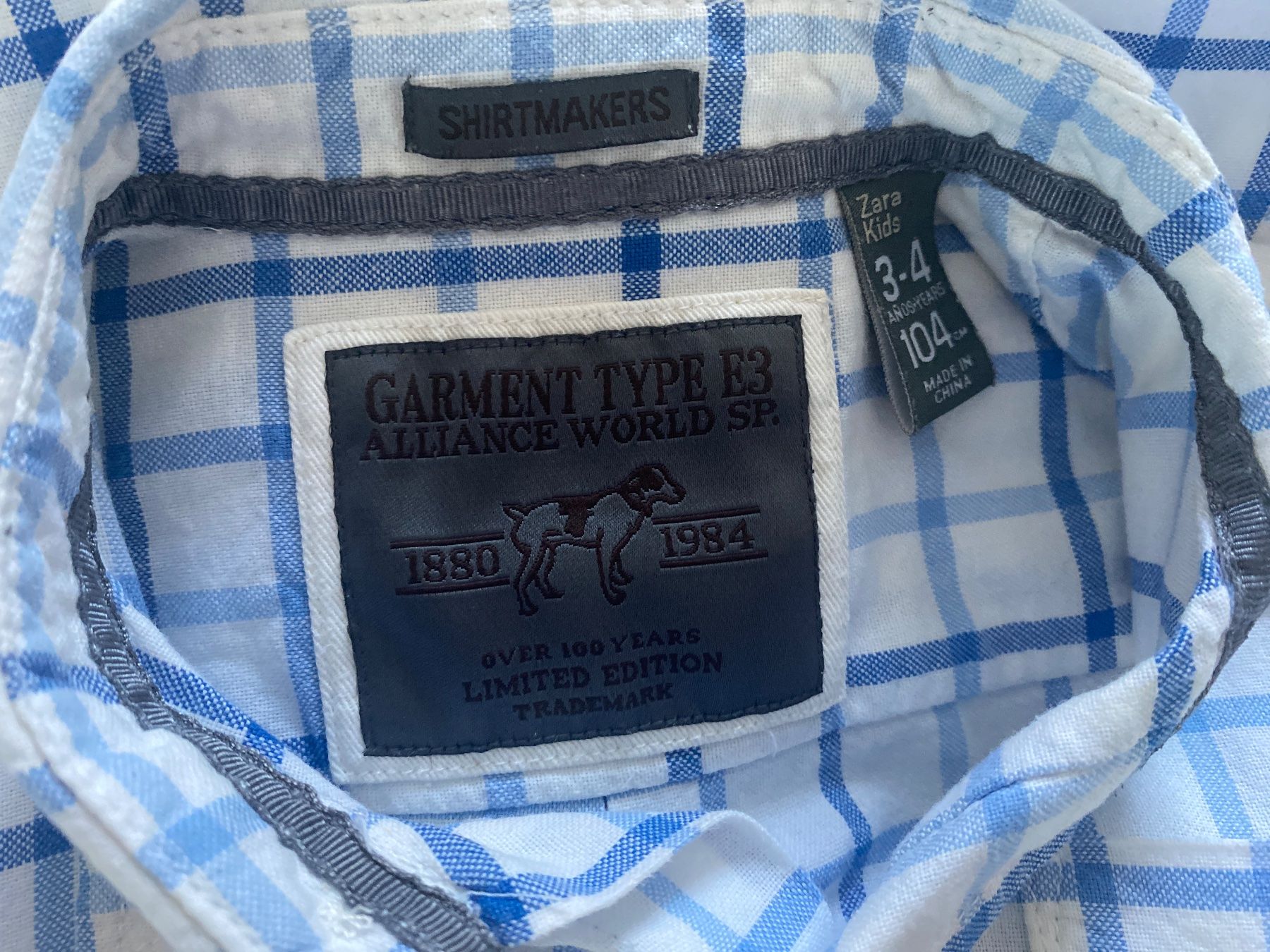Zara Camicie, T-shirt & Polo: Hemd mit blauem Karomuster, Grösse 104, Zara – Usato da Glattbrugg venduto da riseca 4