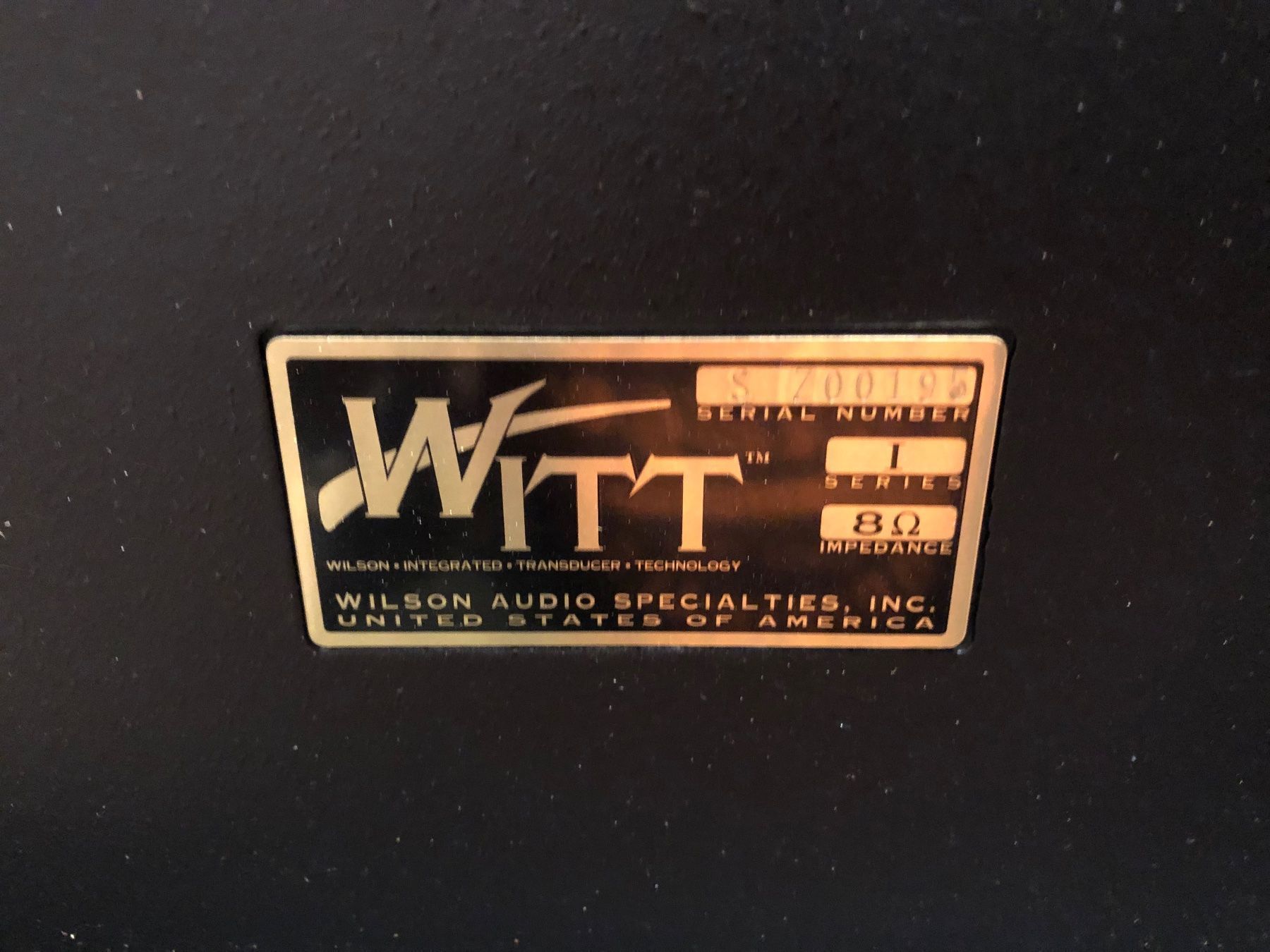 Casse acustiche: Wilson Audio Witt Serie 1 – Usato da dietlikon venduto da avspalinger 3