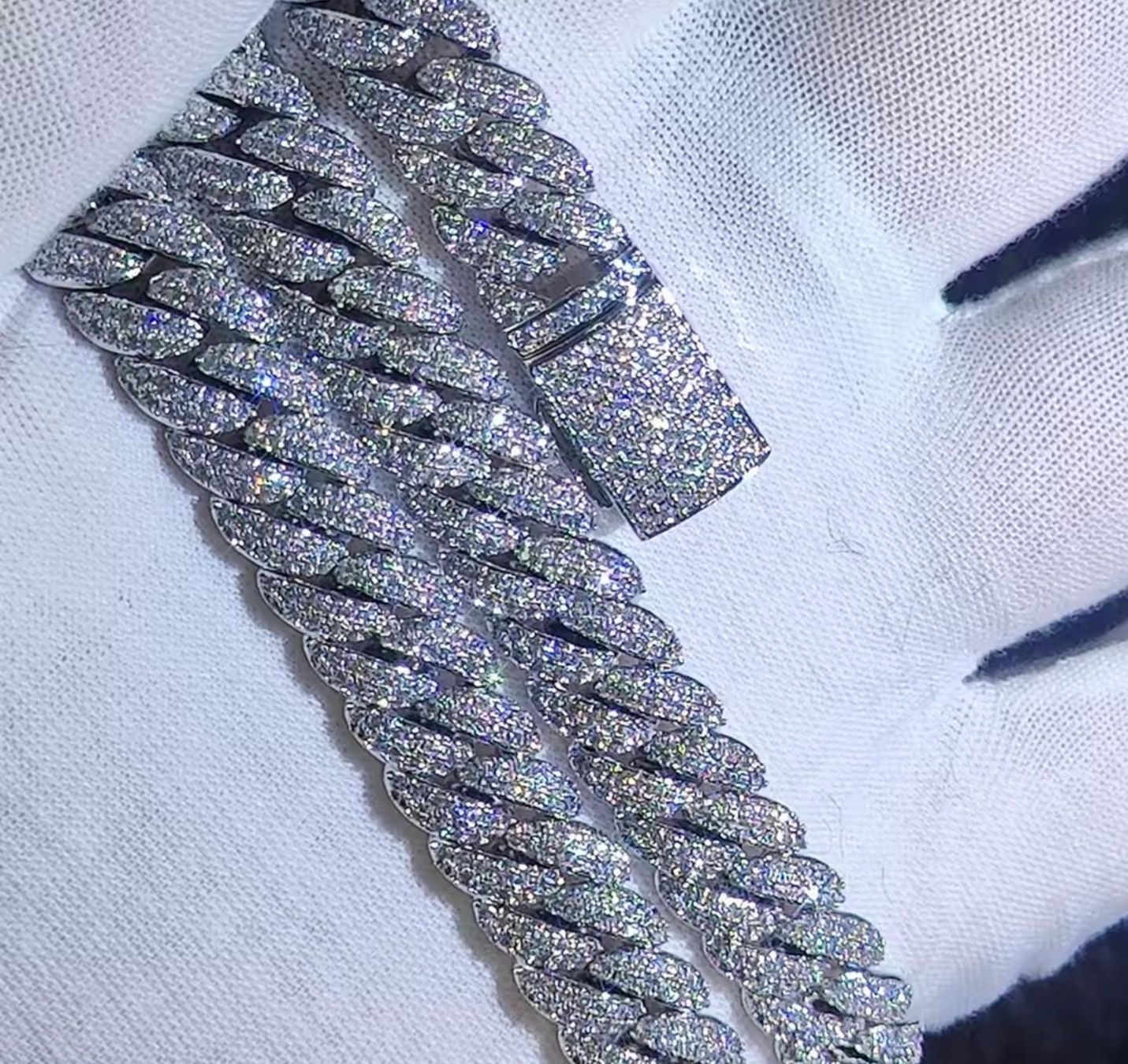 Catenine: Iced out Kette Silber 50 cm – Nuovo e nell'imballaggio originale da Suhr venduto da sjay.Cv 3