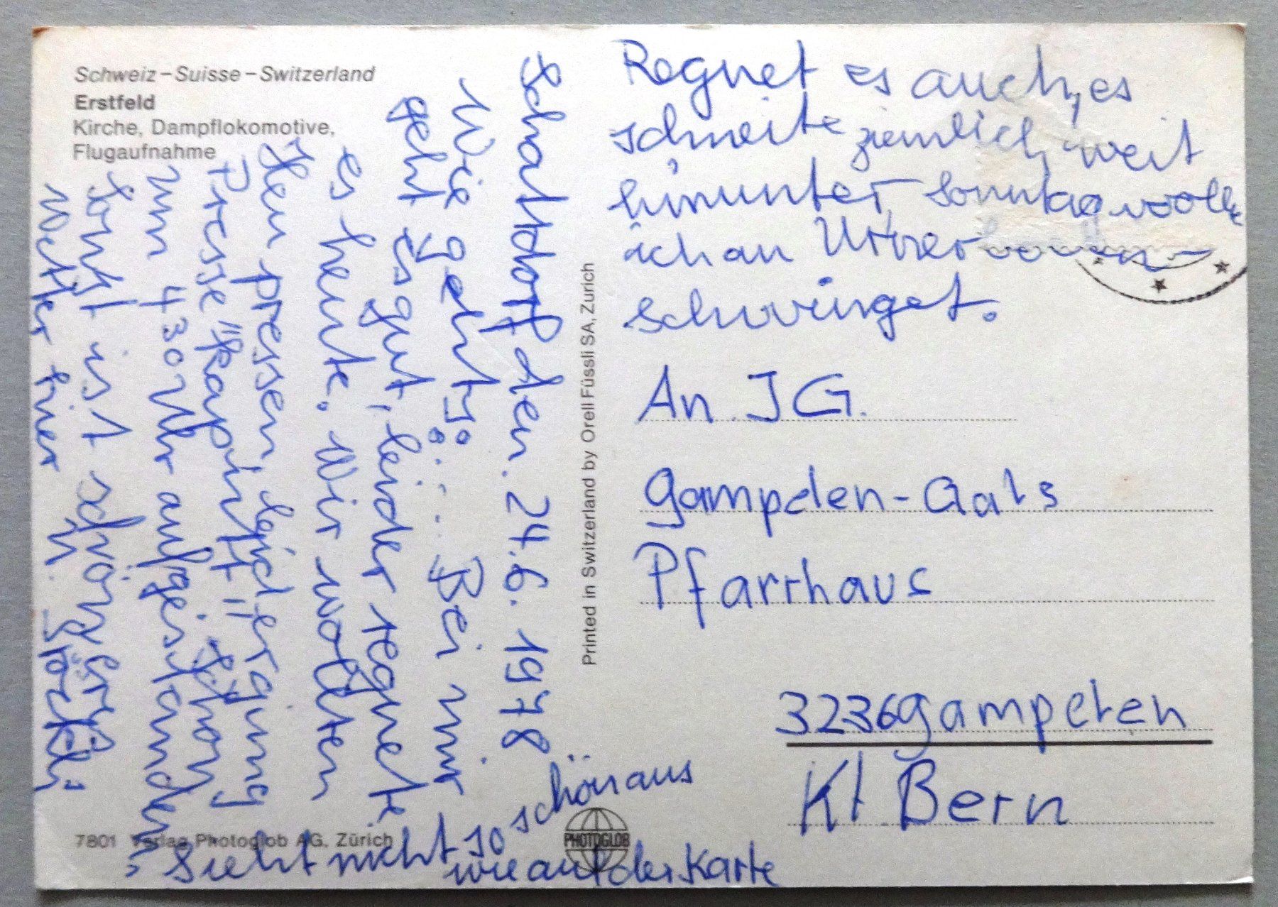 Cartes postales: Erstfeld – Défectueux à Fétigny par Billy2miny 1
