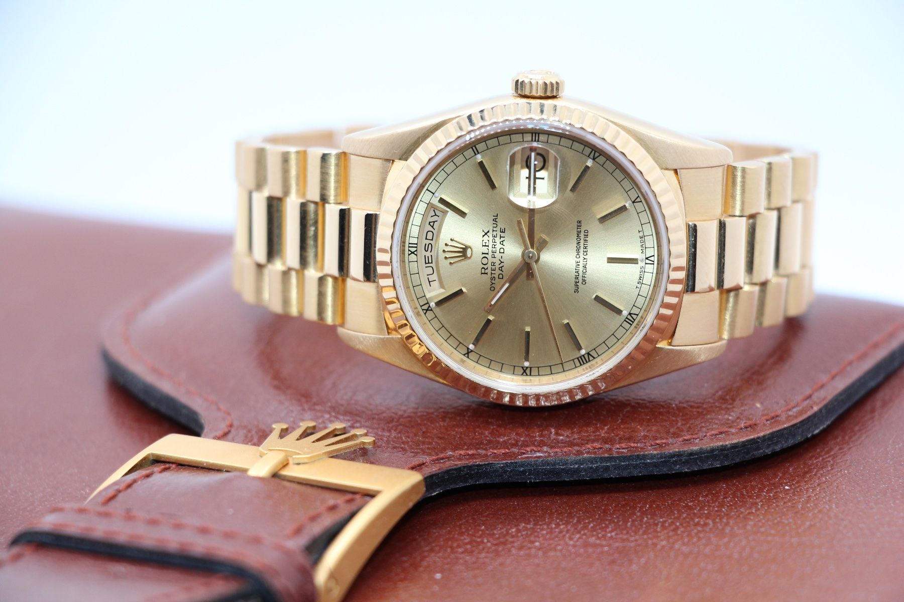Rolex Orologi: Rolex Day-Date 36 Double Quick Set Champagner Ref 18238, Box – Usato da Zug venduto da eMDi_Collection