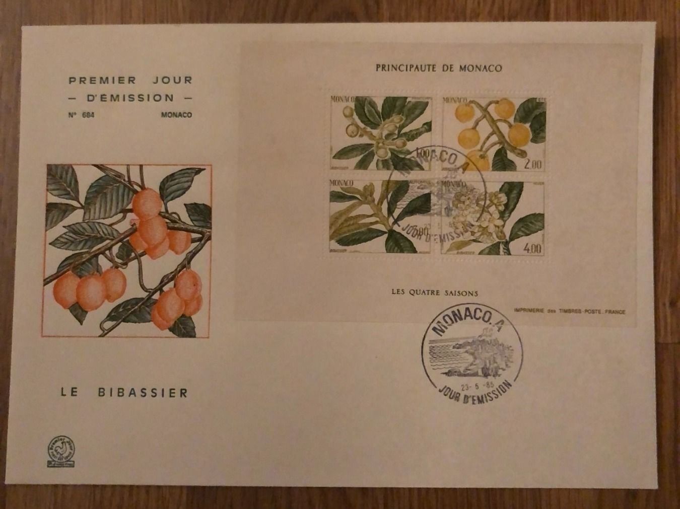 Tutti i francobolli: 1A FDC 23.5.85 Monaco – Nuovo (secondo la descrizione) da Landquart venduto da interesse63