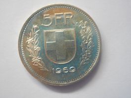 5 Fr. 1969 silber  unz