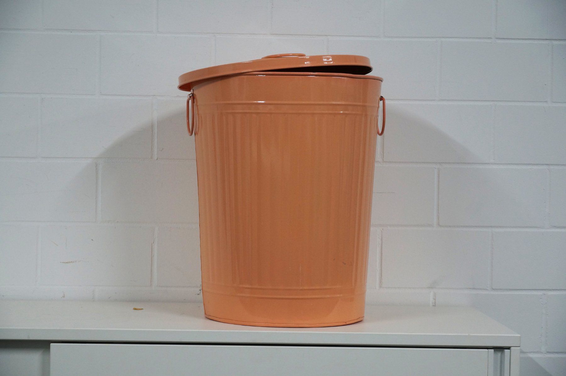 Abfalleimer: TJ MAXX Pink-orange-farbene Mülleimer 19" – Gebraucht aus Rüti ZH von Restwert_Rueti_ZH