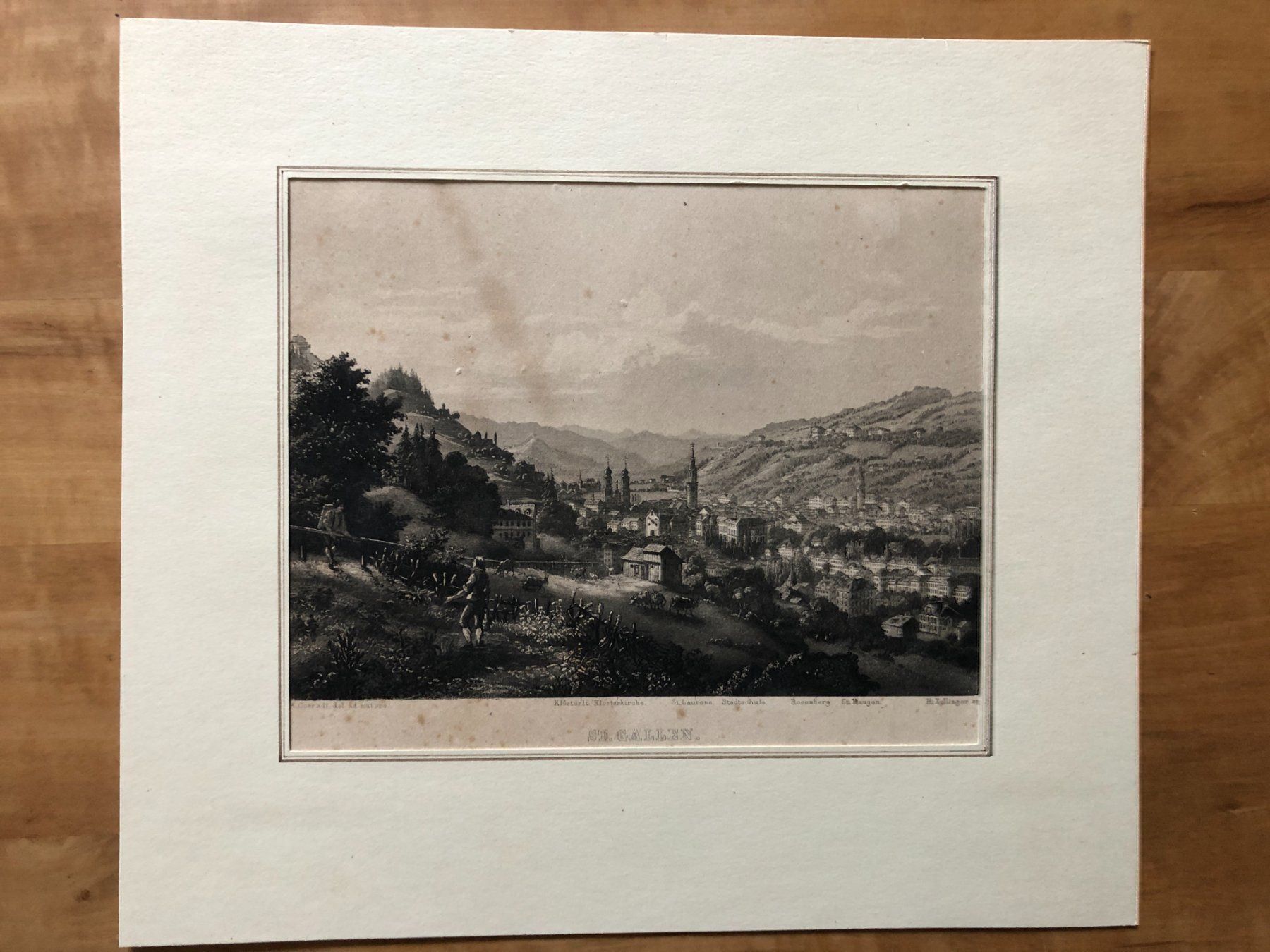 Incisioni: Stich: St. Gallen, um 1865 – Usato da Zürich venduto da allp