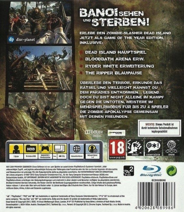 Sony Giochi: PS3 - Dead Island (2012) – Usato da Embrach venduto da disc-planet 1