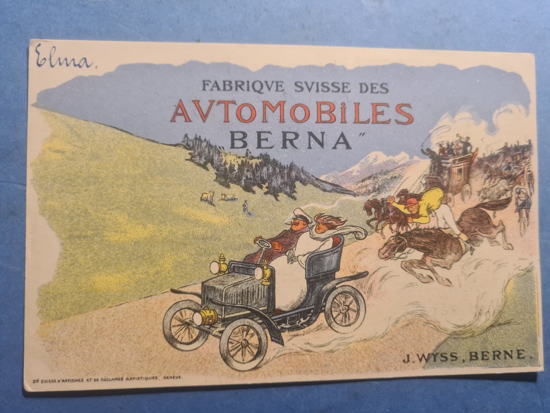 Ansichtskarten: BERNA AUTOMOBILES CARTE VINTAGE OLDTIMER COLLECTION – Gebraucht aus Bellevue von BURGOLMANIA