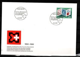 1990 - FDC / Werbemarken - 100 J.Verb. Schweiz.Philatelisten