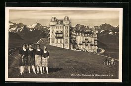 Rigi-Kulm, Hotel Rigi-Kulm mit den Alpen