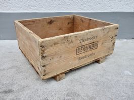 alte Holzkiste OERLIKON Elektroden