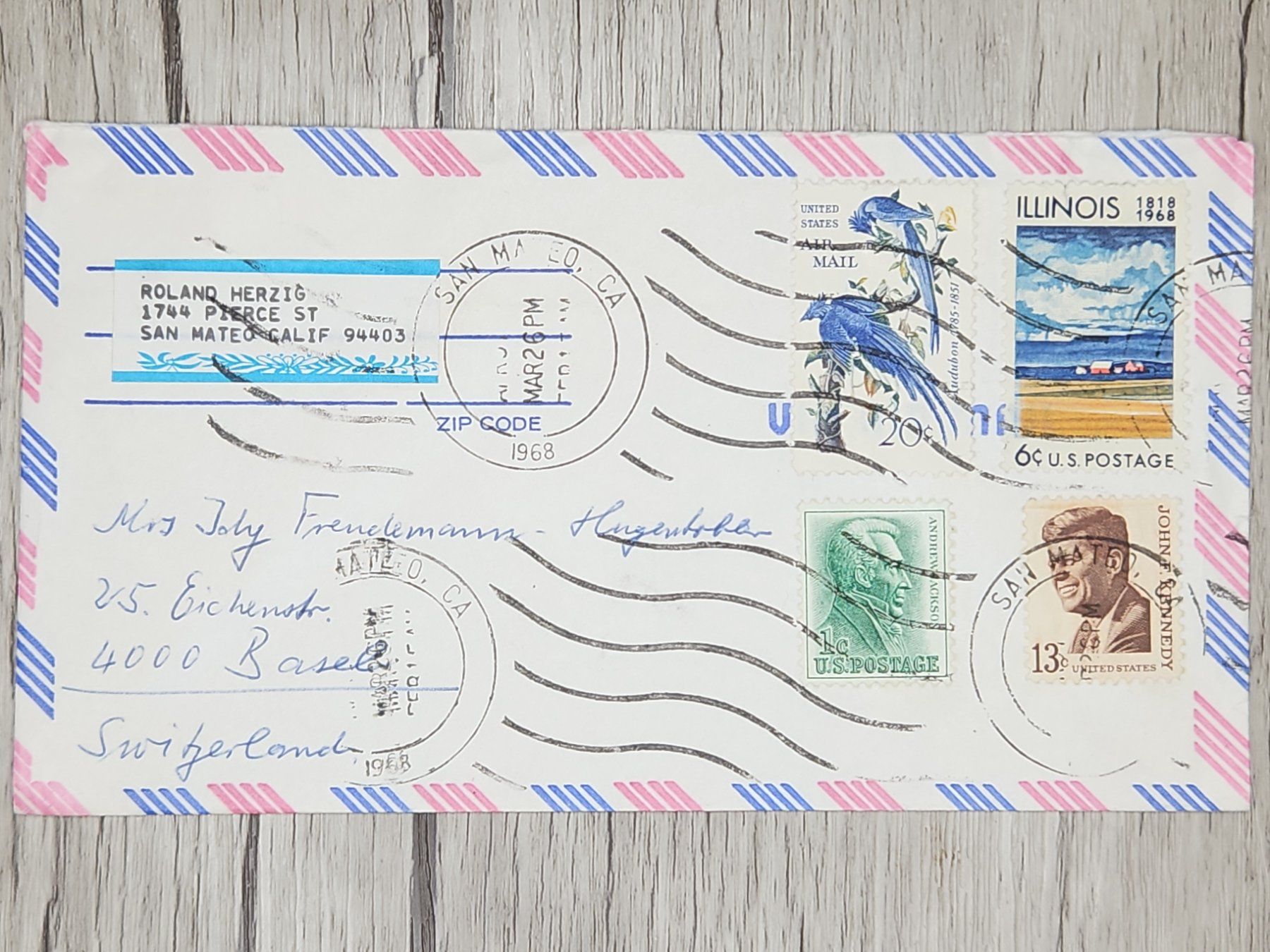 Tutti i francobolli: CL14 Enveloppe + Timbre USA 1968 – Usato da Cousset venduto da Patrick_Collections