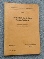 Reglement: Tabellenheft der Artillerie - Schweizer Armee