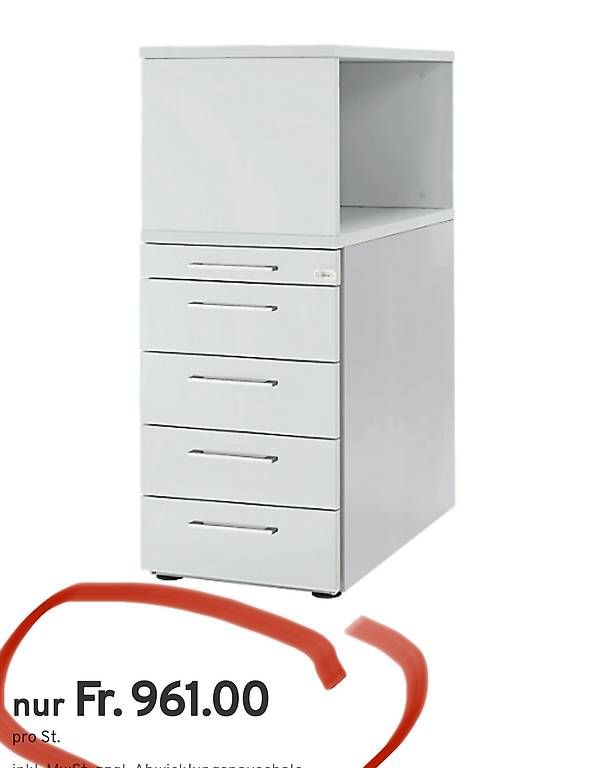 Scaffali: neuer Beistellcontainer mit Aufsatzregal, abschliessbar – Nuovo (secondo la descrizione) da Necker venduto da liq24 1