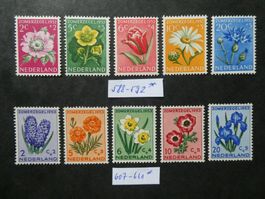 Niederlande Nr. 588-592 und 607-611 ungestempelt