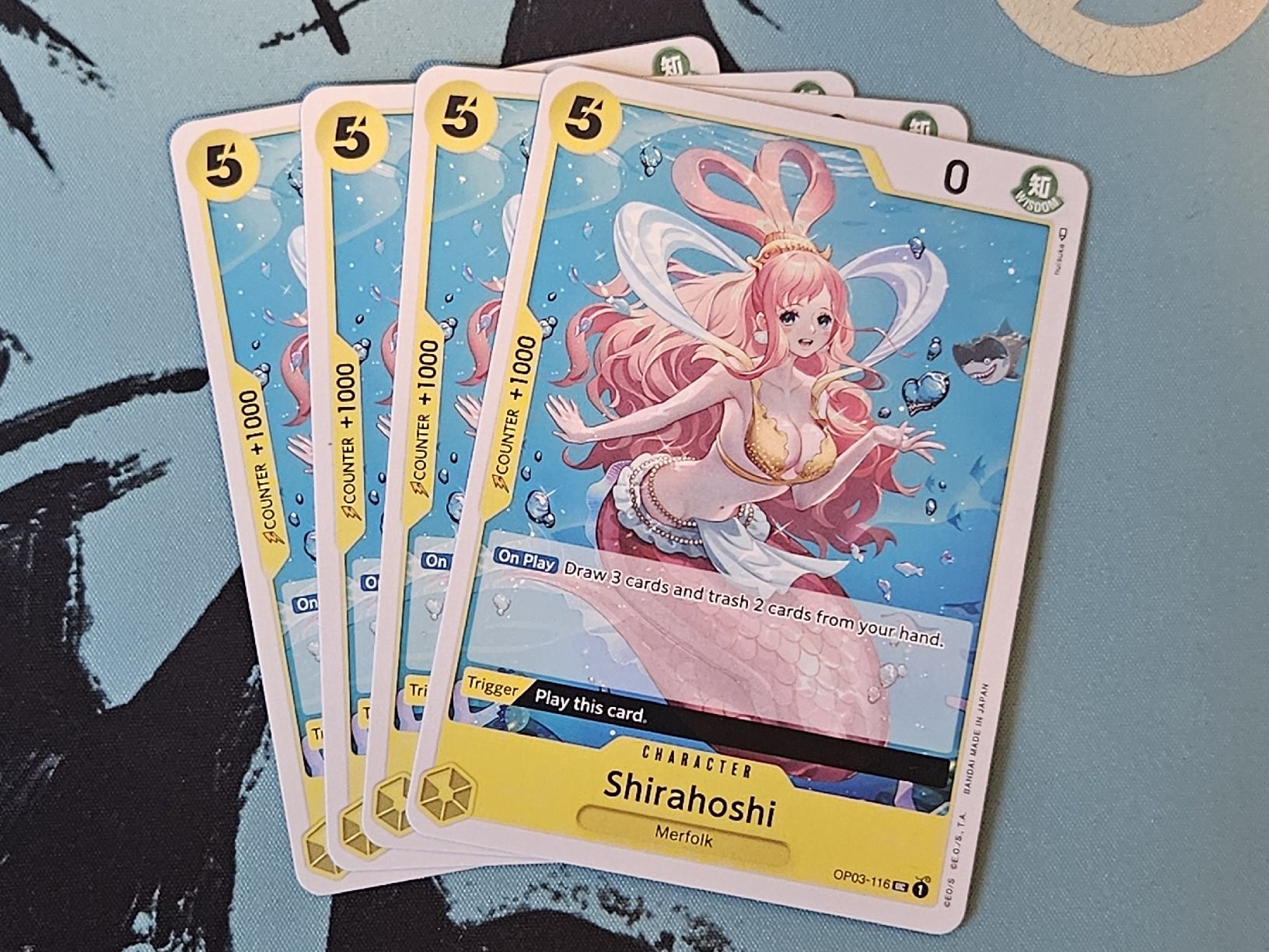 Bandai Carte collezionabili: 4x One Piece TCG - Shirahoshi EN – Nuovo (secondo la descrizione) da Safnern venduto da wil_z6qf
