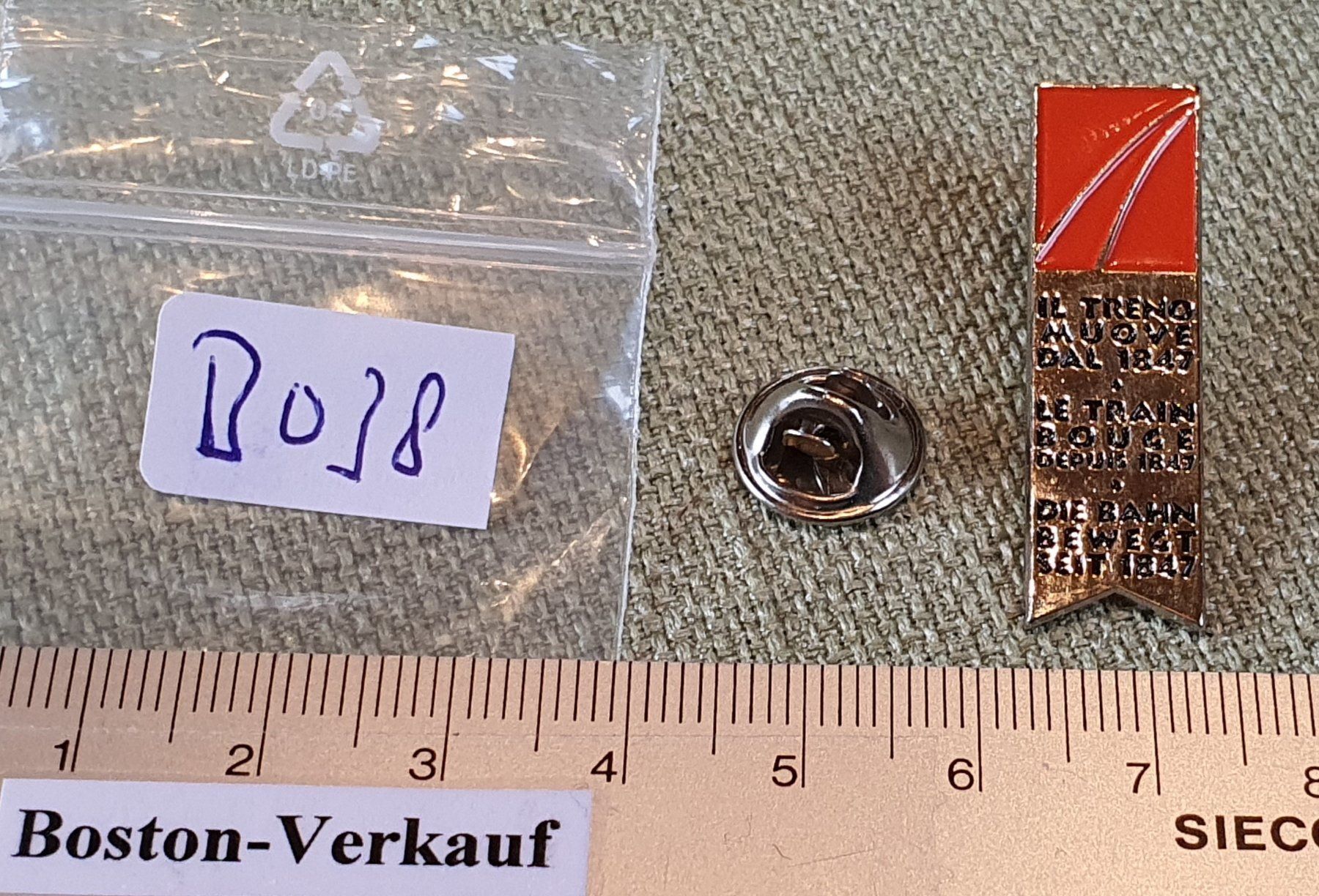 Placchette & Badge: B038 - Pin SBB Die Bahn Bewegt seit 1847 – Usato da Reinach BL venduto da Boston-Verkauf 2