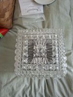 Plafonnier carré en verre taillé vintage