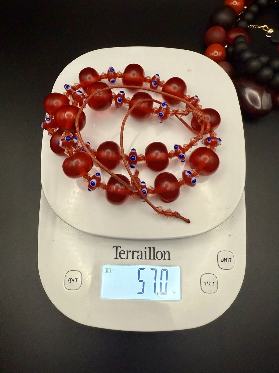 Ketten: Polarisperlen Halskette rot – Neu (gemäss Beschreibung) aus Lamone von LaCantinaMagica 6