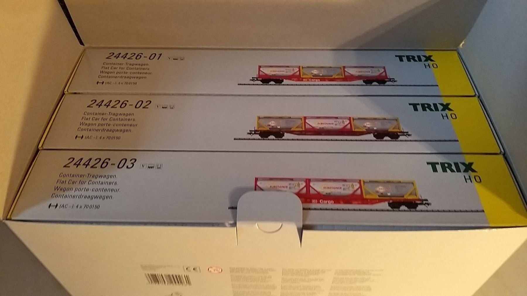 Trix Modellini di ferrovie: Trix/Märklin - 6-teiliger Containerzug - DCC/Sound – Nuovo e nell'imballaggio originale da Rotkreuz venduto da MOBAHN-1zu87 3