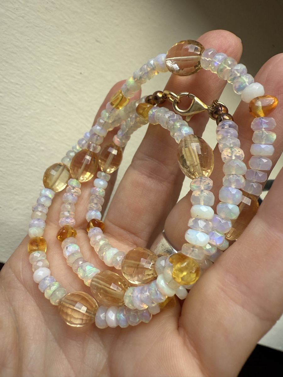 Catenine: Wunderschöne Opal, Citrin, Bernsteinkette NEU – Nuovo e nell'imballaggio originale da Basel venduto da Chili007 9