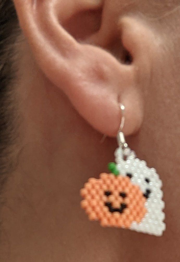 Orecchini pendenti & Orecchini a lobo: Perlenohrringe- Haloween Gost&Pumpkin – Nuovo (secondo la descrizione) da Zürich venduto da pisamun 2