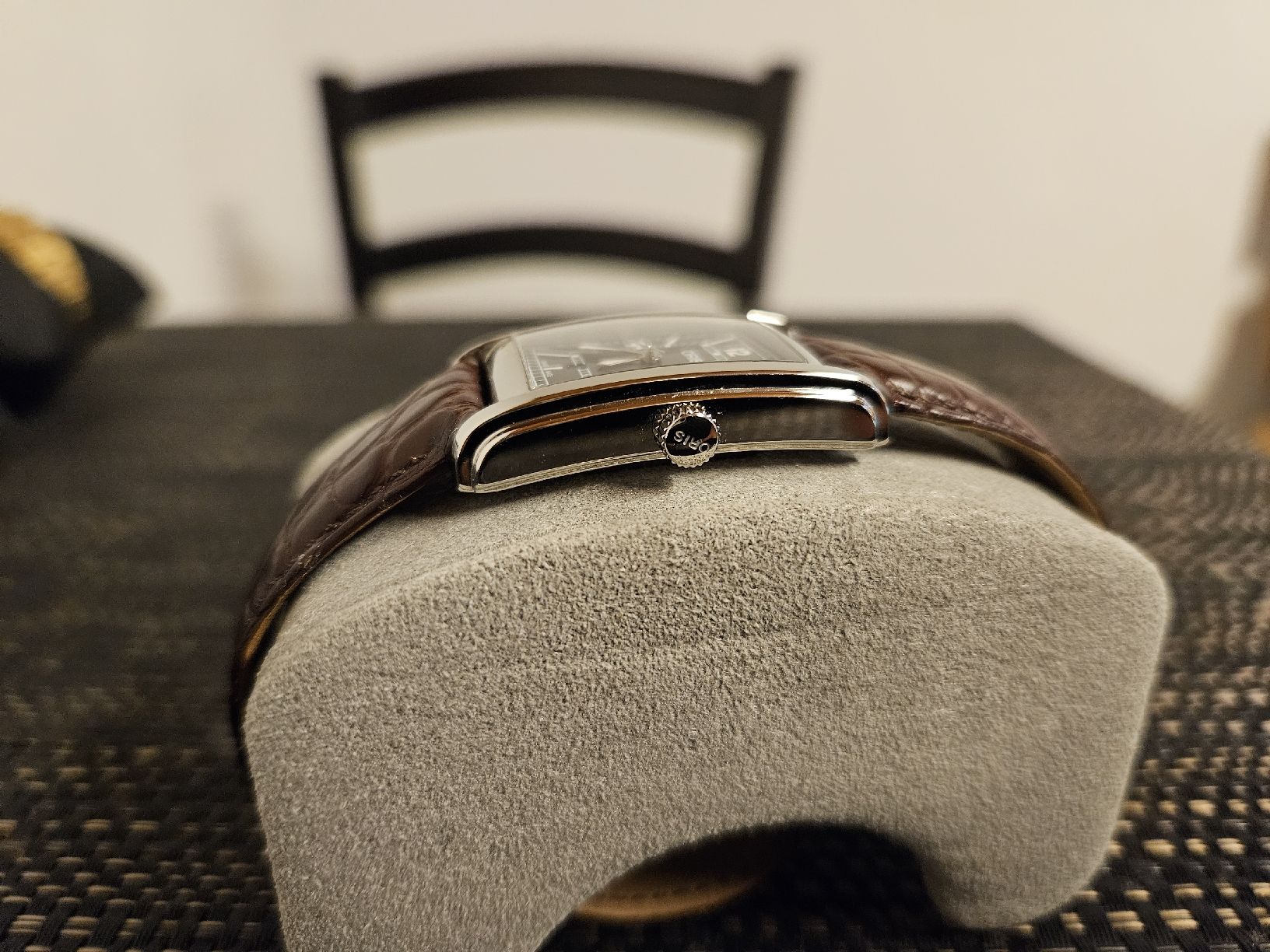 Oris Orologi: Oris Rectangular anthrazit Full Set inkl. zus. Band – Nuovo (secondo la descrizione) da Oensingen venduto da Huggybear24 4