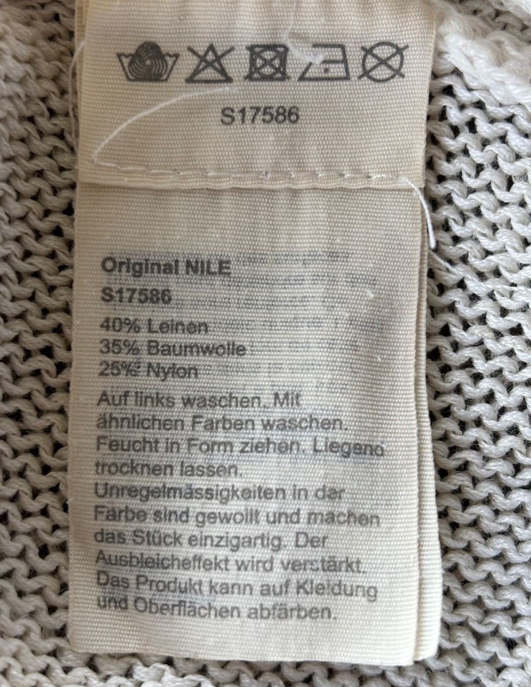 Nile Maglioni & Felpe: Nile Garn-Pullover, Grösse S, kurzarm, beige – Usato da Ebnat-Kappel venduto da Molton 7
