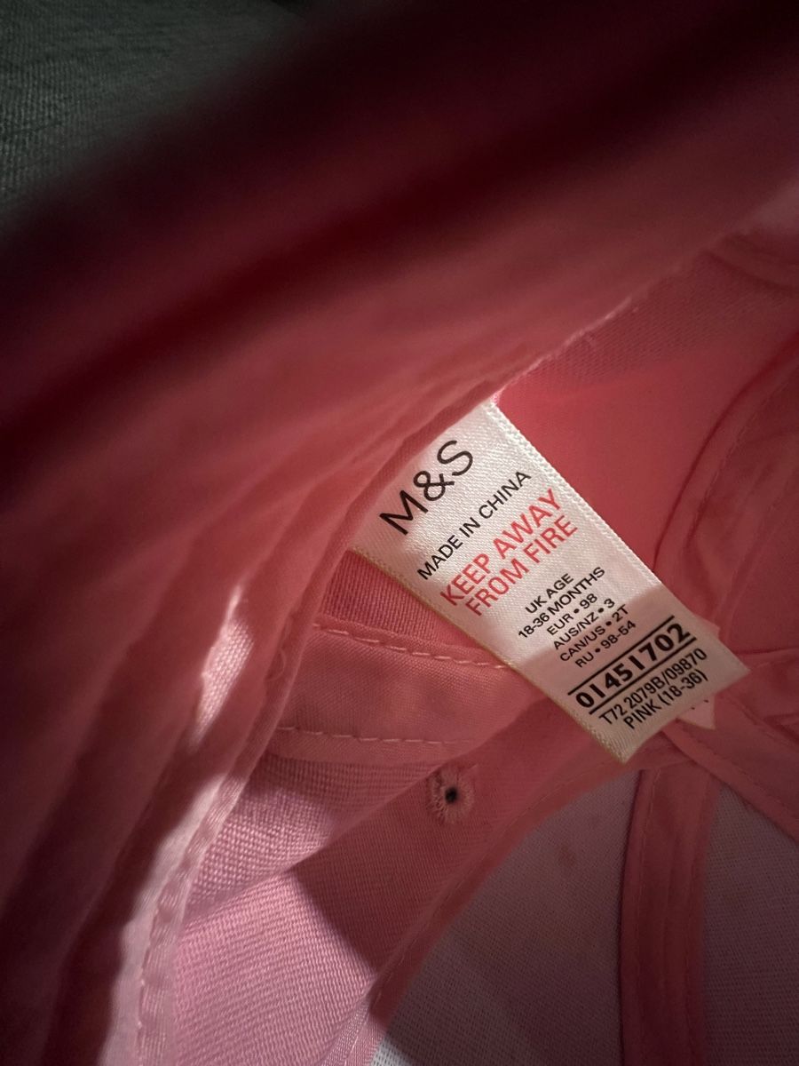 Sonstige Mädchenkleider: M&S Pink Cotton Baseball Cap, 18-36 Months – Gebraucht aus Watt von rmt07 1
