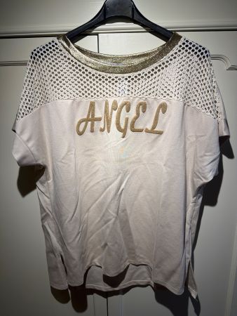 KURZARM BLUSENTOP BEIGE-BRAUN-ANGEL