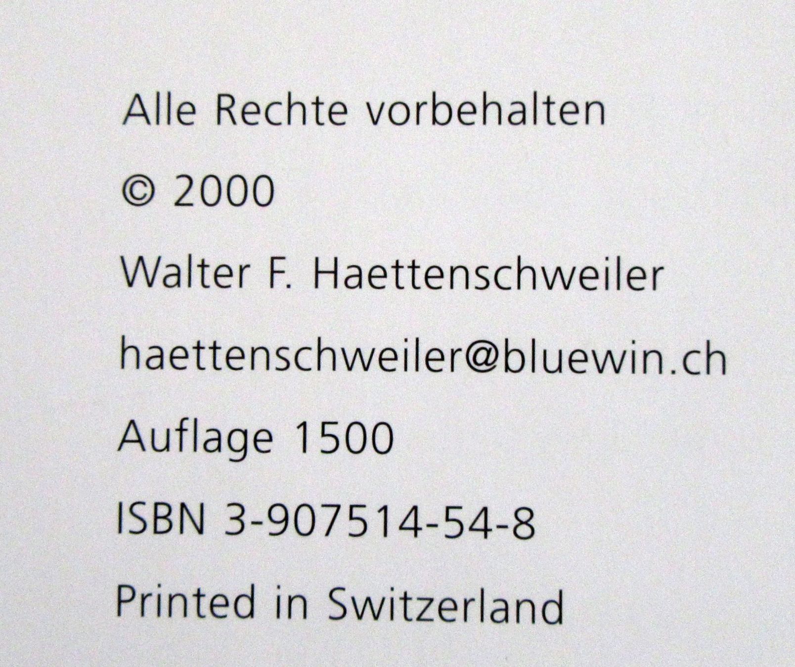 Libri: Walter F. Haettenschweiler, Kunstbuch – Usato da Suhr venduto da Pons7 2