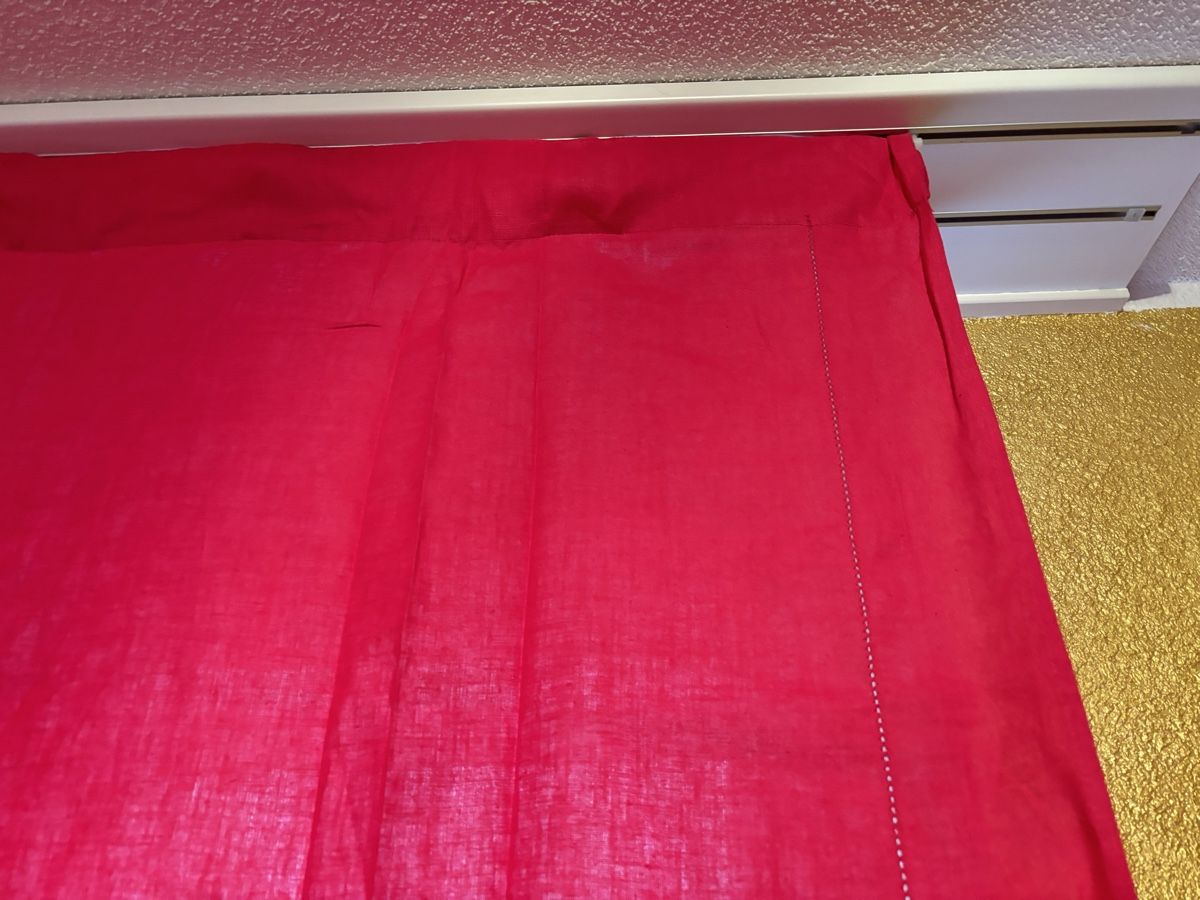 Vorhänge: Vorhang Leinenoptik, 2 Stück Fuchsiarot – Neu (gemäss Beschreibung) aus Hendschiken von Uraniali 2