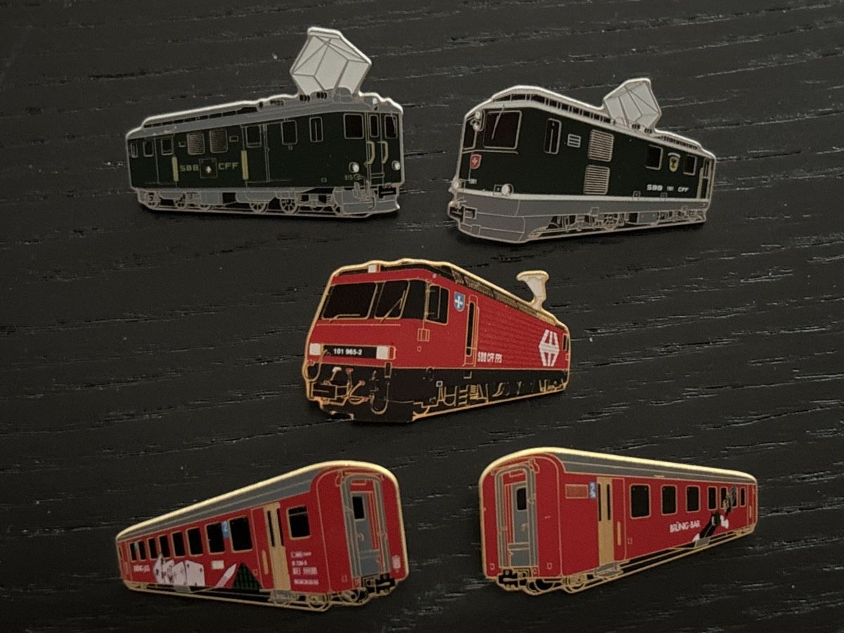 SBB/CFF/FFS Plaketten & Abzeichen: Seltenes Brünig Set Schmid Müller 250 Stück – Gebraucht aus Uetendorf von hoisle 1