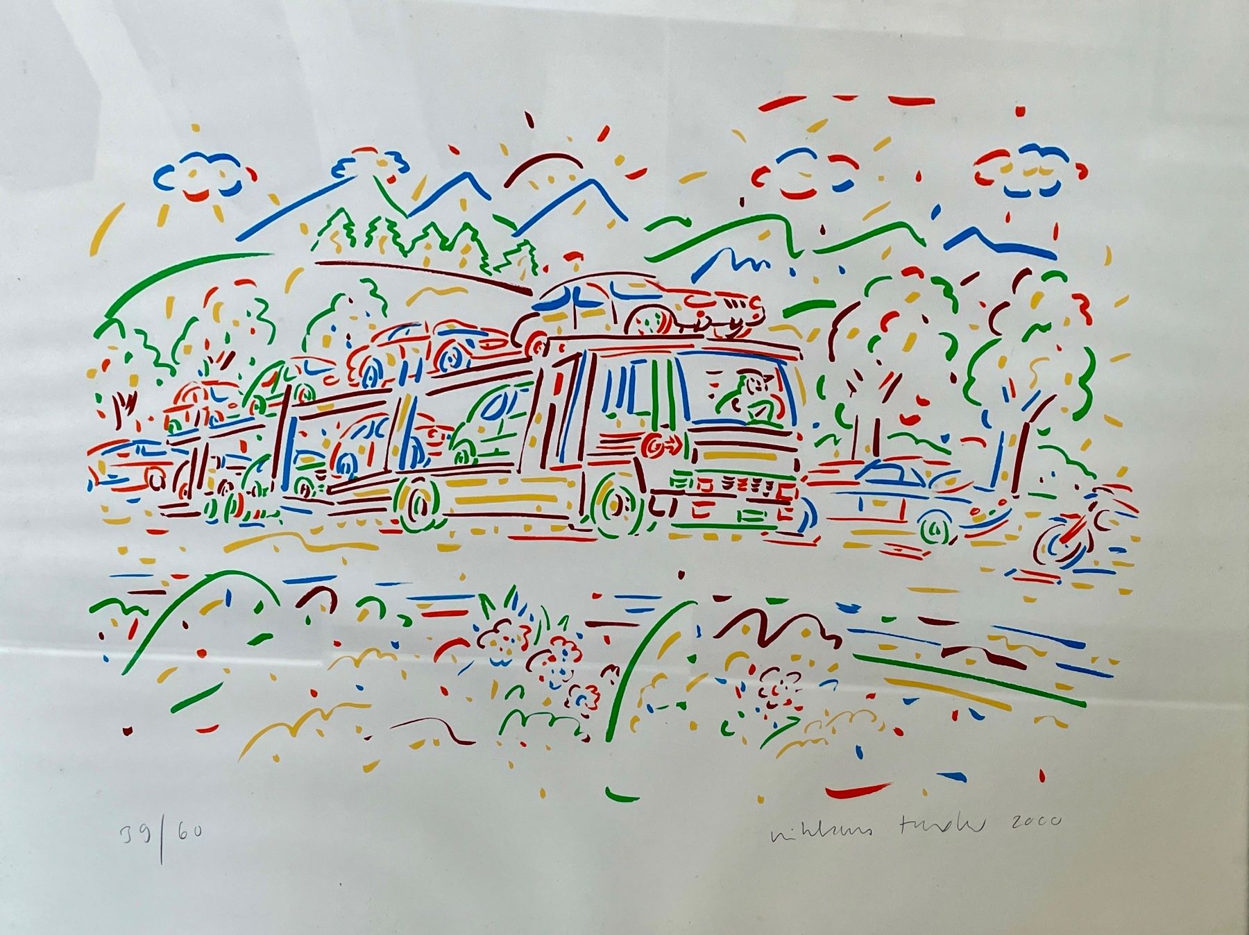 Grafica & Litografie: Lithographie von Niklaus troxler. Handsignier nummeriert – Usato da Schenkon venduto da Star5